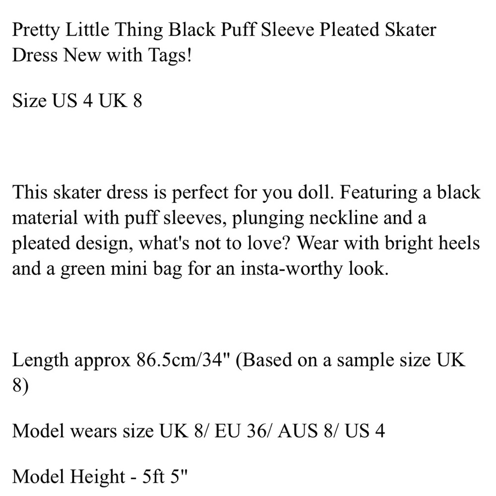 Puff sleeve pleated skater dress - Picture 5 of 5